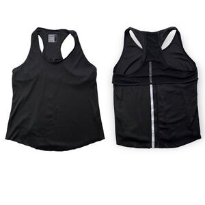 Lucky in Love Ribbed Mesh Racerback black Tank Top Size 4-6 small
